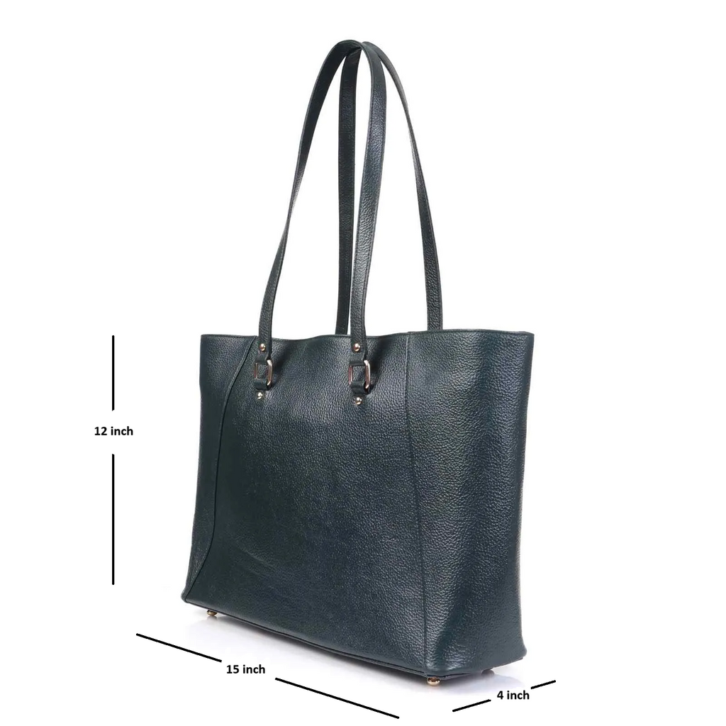 Valentina Croc Green Leather Handbag