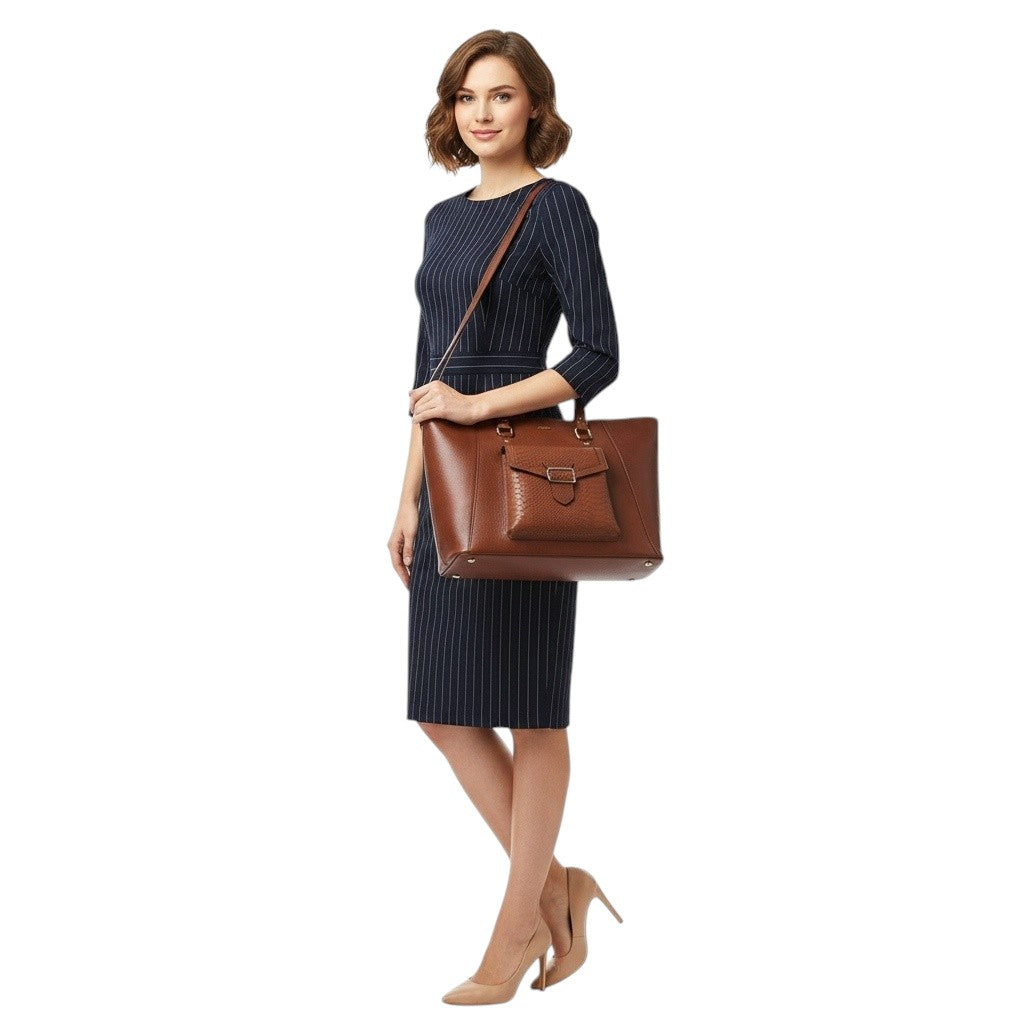 Valentina Croc Leather Handbag