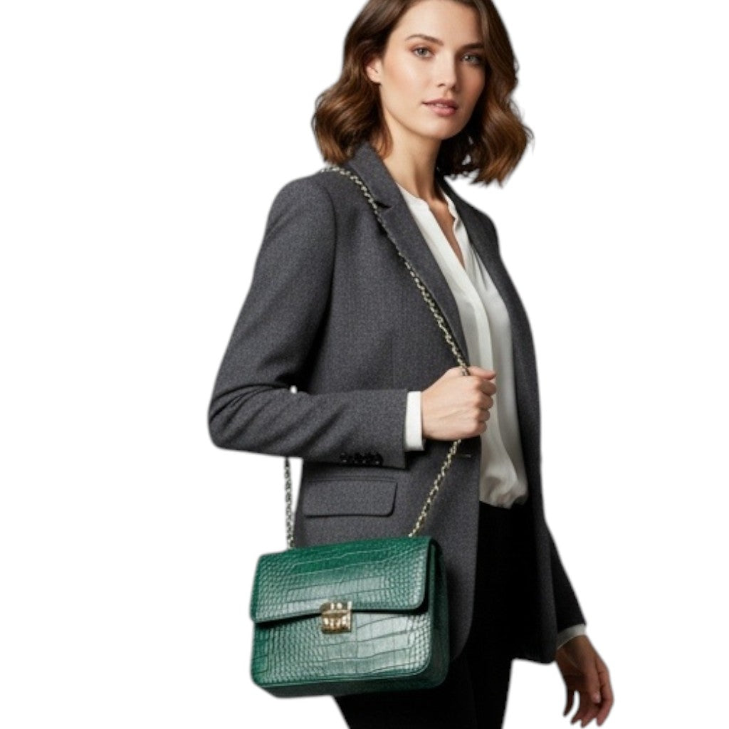 Jade Luxe Satchel_Green