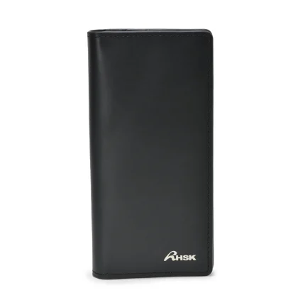 Versatile Grain Leather Wallet Black