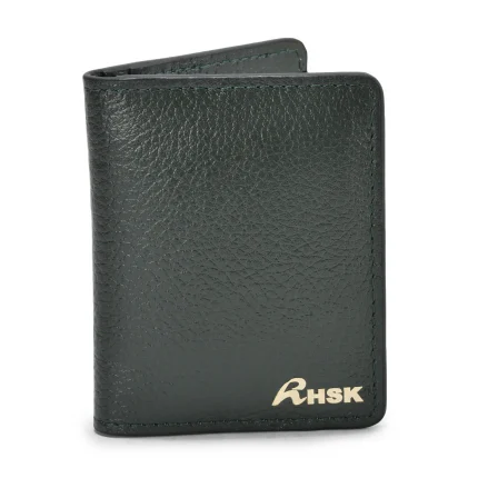 Plush Grain Card Holder Green