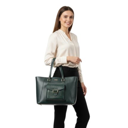 Valentina Croc Leather Handbag