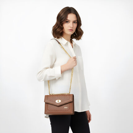 Grandeur Logo Grain Leather Sling