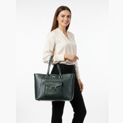 Valentina Croc Leather Handbag