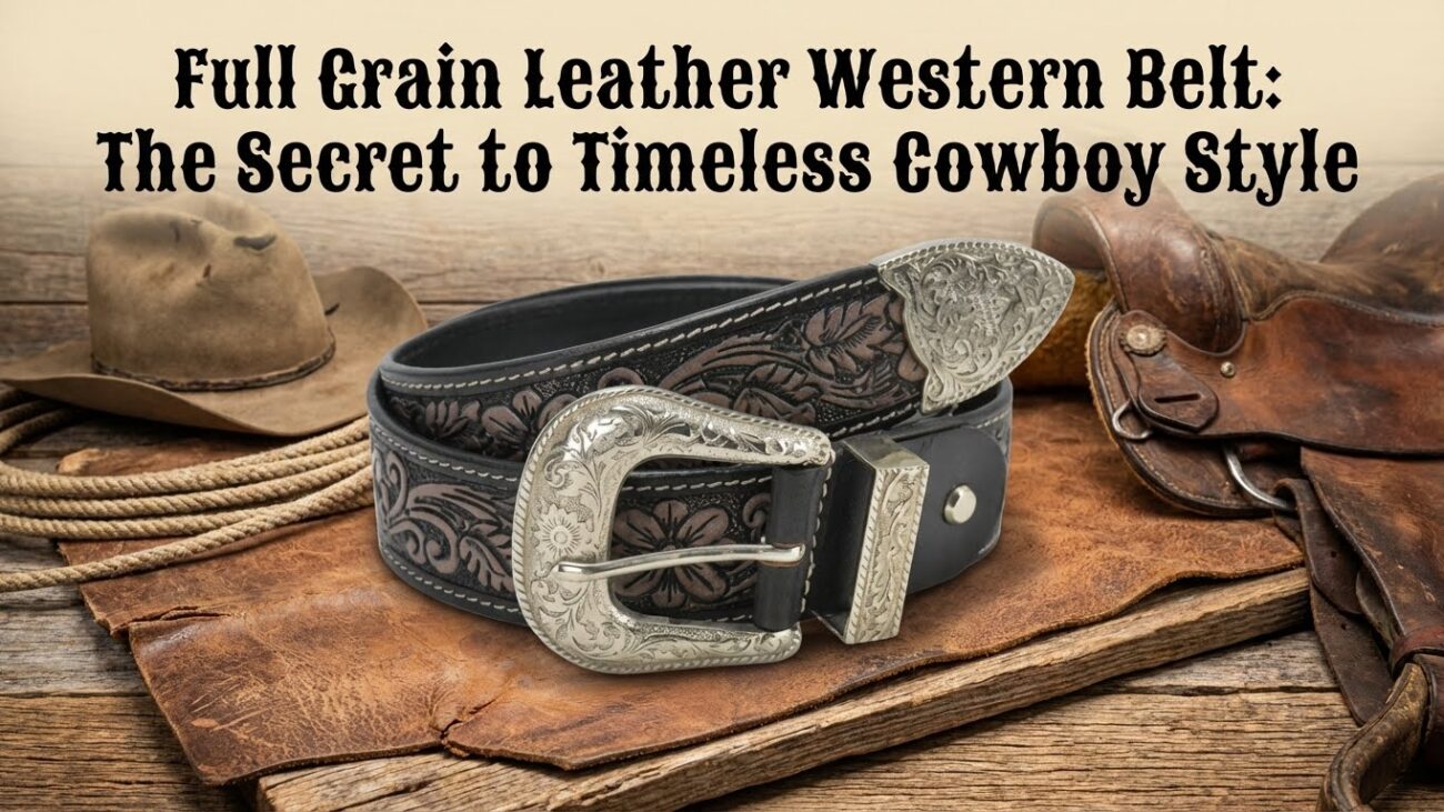 Full Grain Leather Western Belt