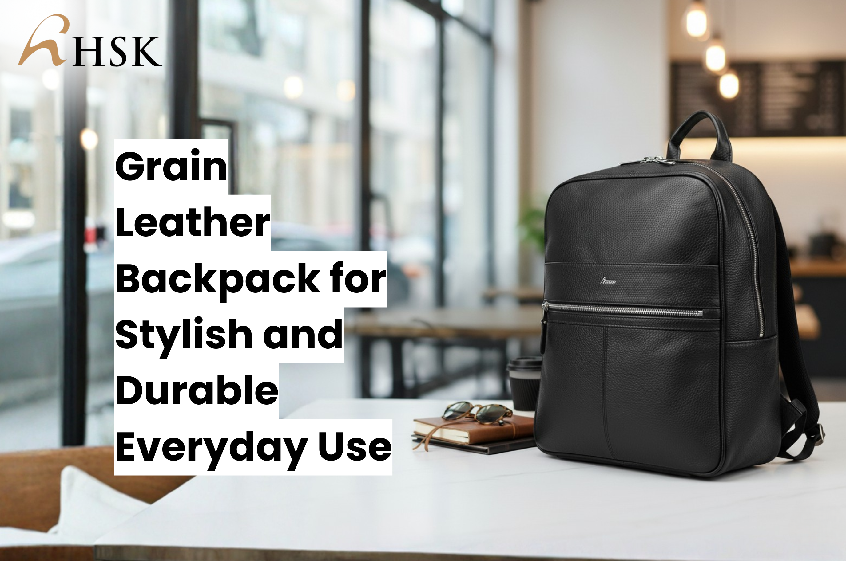 Grain Leather Backpack